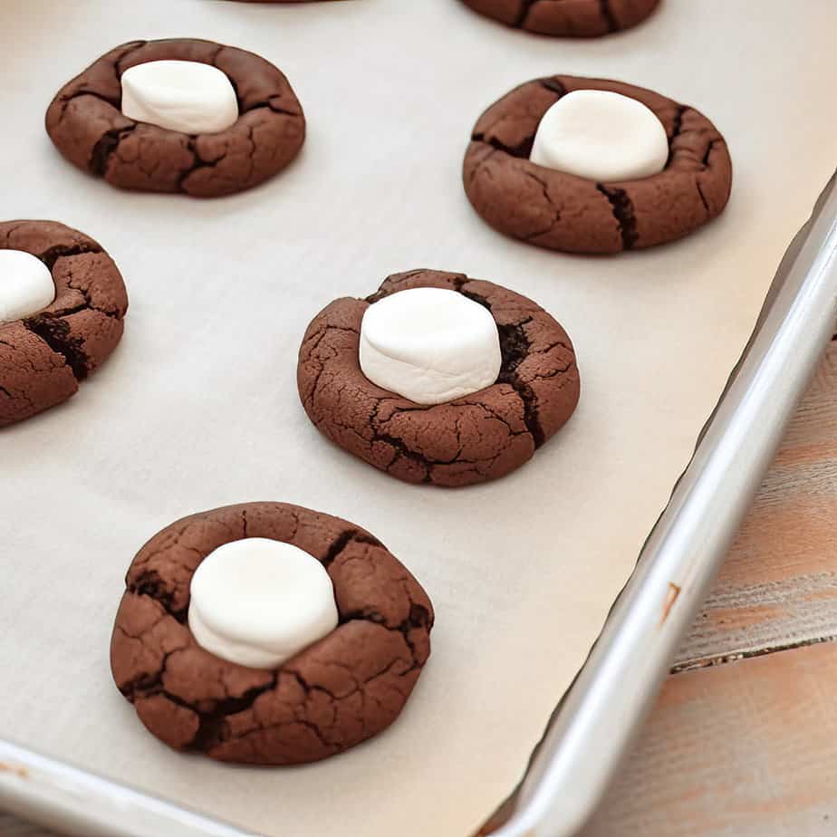 Chocolate Covered Marshmallow Cookies (Overhead)