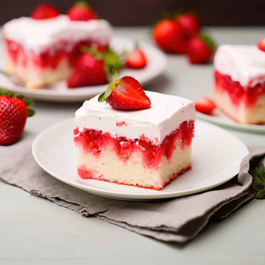 Strawberry Poke Cake (Zoomed Out)