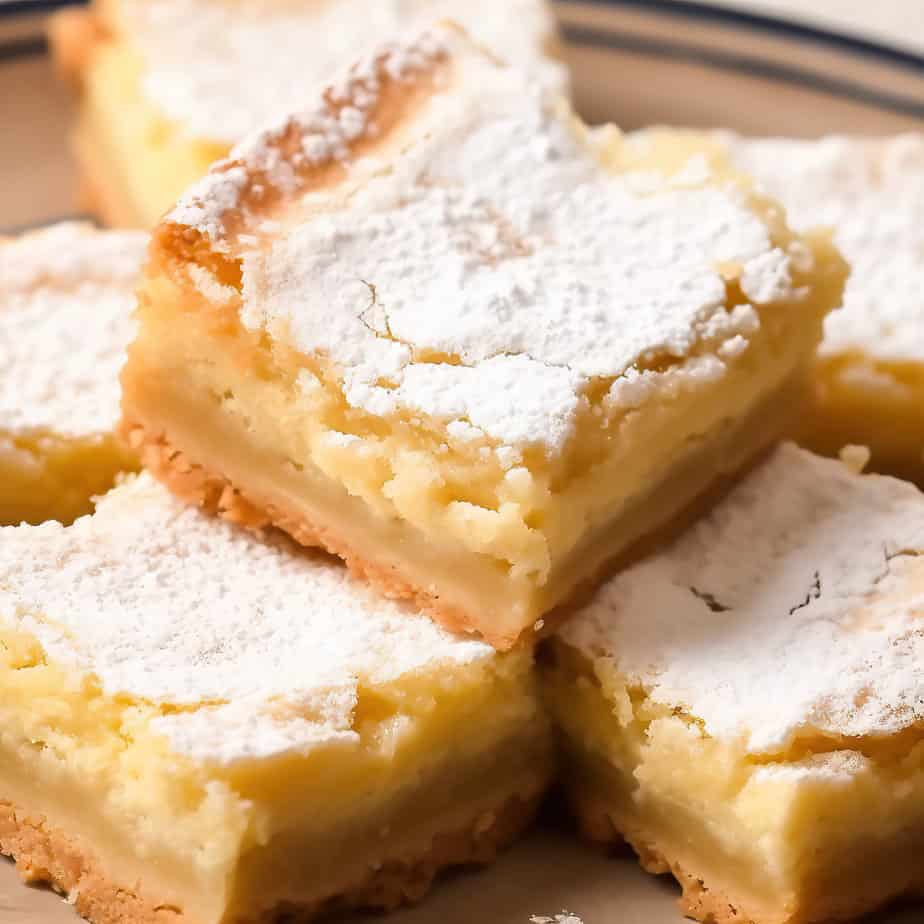 Ooey Gooey Butter Cake Bars (Zoomed Out)